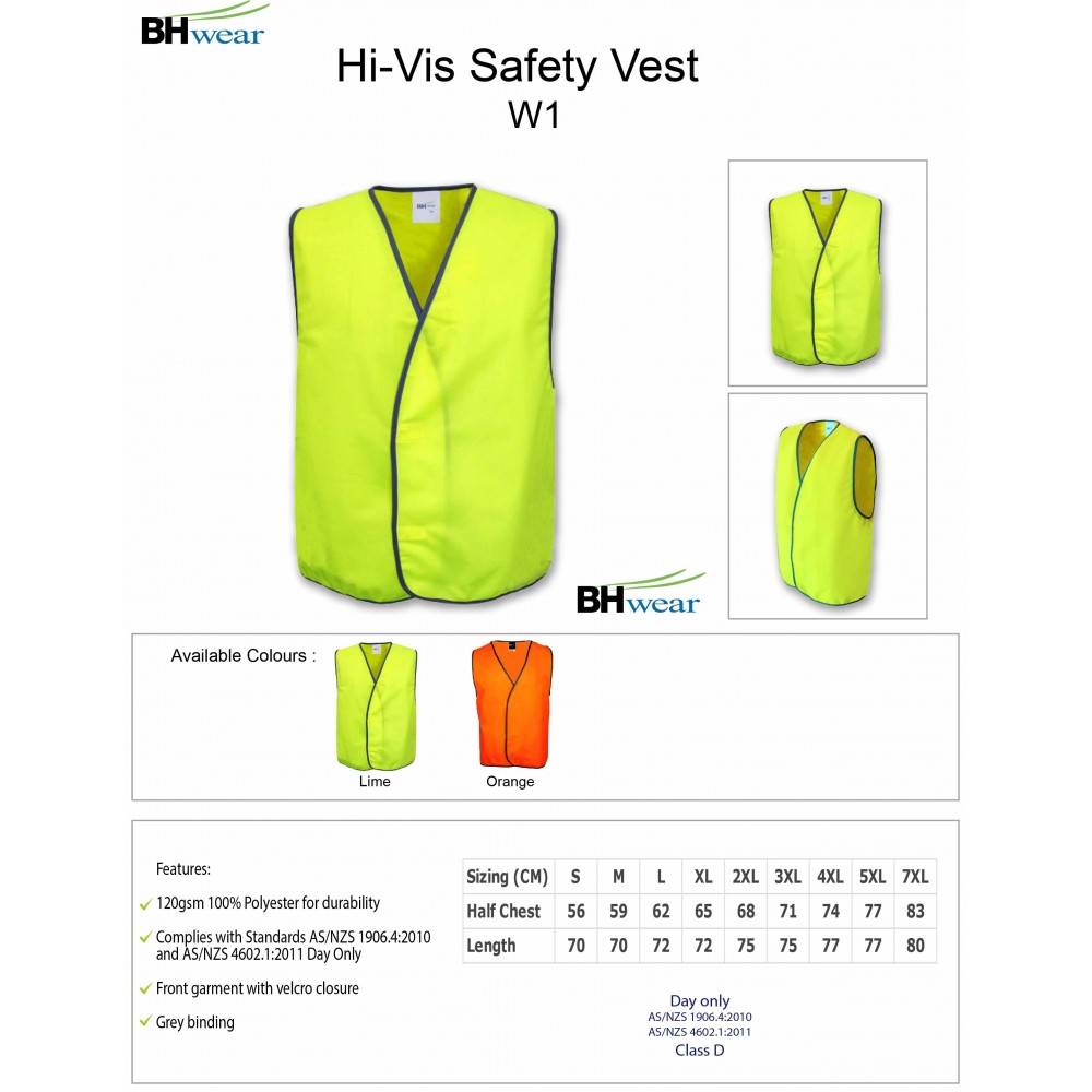 Safety Vest Sizes